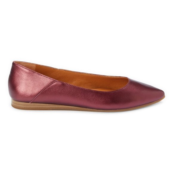 Lucky Brand Sugar Red Bethysa Leather Ballet Flat - Picture 2 of 5